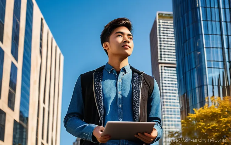 건축분야의 해외 학회와 참여 방법 - **Prompt 1: Architectural Inspiration in a Vibrant City**
    "A young, diverse architecture student...