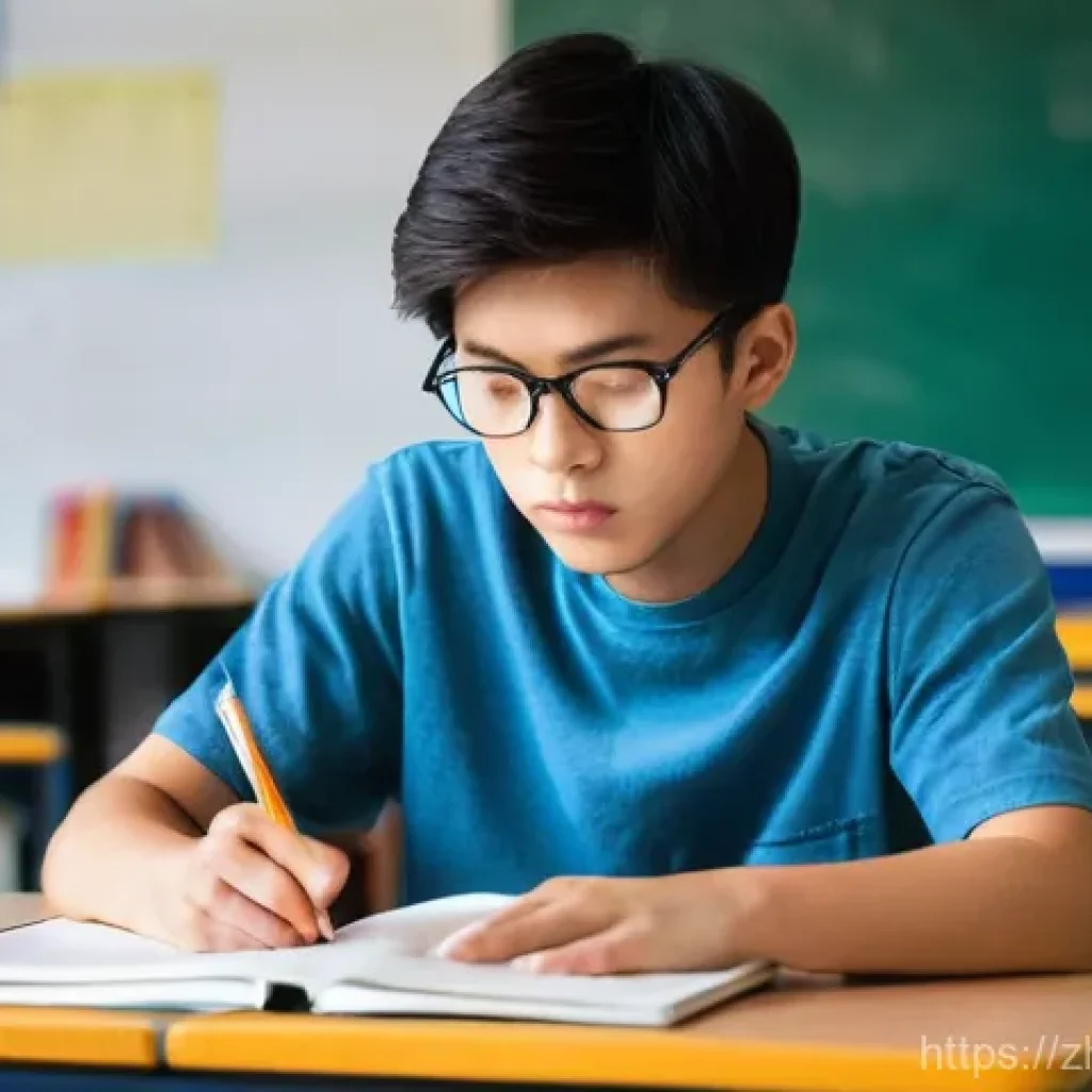 건축기사 실기시험에서 주의할 점 - **Prompt 1: Focused Exam Preparation**
"A diligent young male student, approximately 18-22 years...